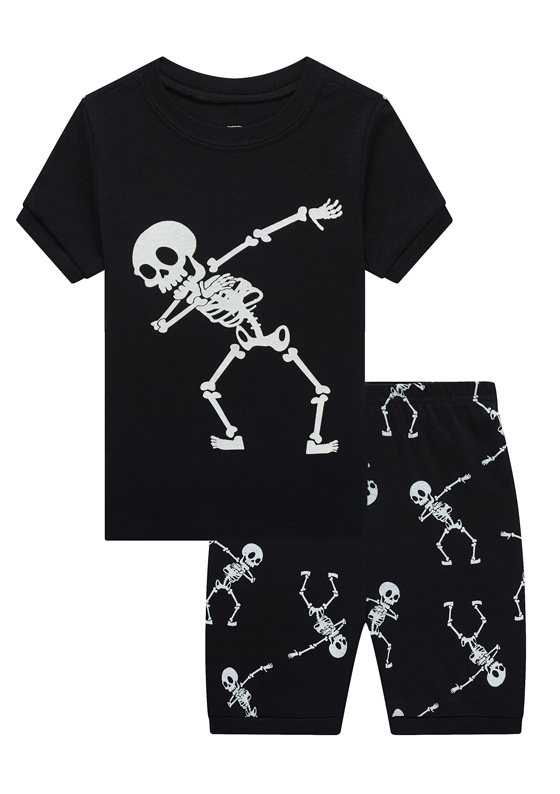 KikizYe Boys Short Sleeve Pajamas Kids Summer Pjs Children Pajamas