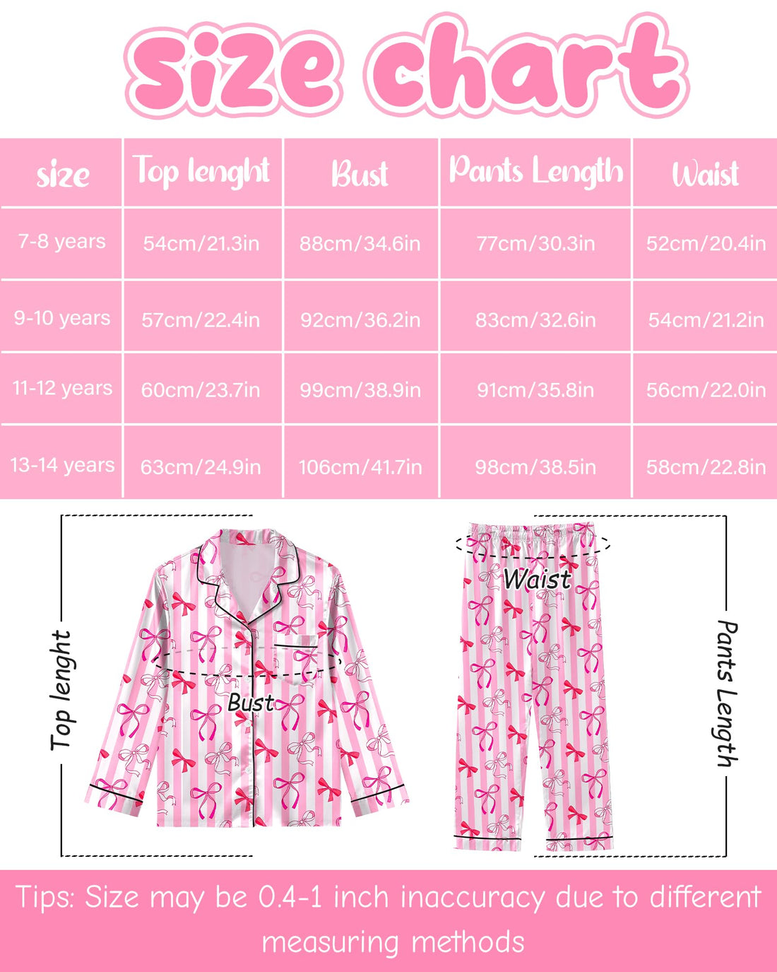 Sylfairy Girls Pajamas Silk PJS Set Satin Sleepwear Long Sleeve Jammies for Kids Button-Down Nightwear Loungewear 3-16 Years