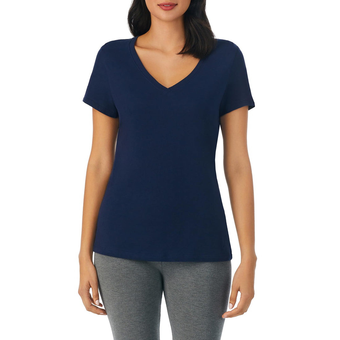 Nautica Womens Sleep Shirt - Lightweight, Breathable Pajama Top - Cotton Knit Jersey V-Neck Sleepwear and Loungewear WEBE CLOTHING