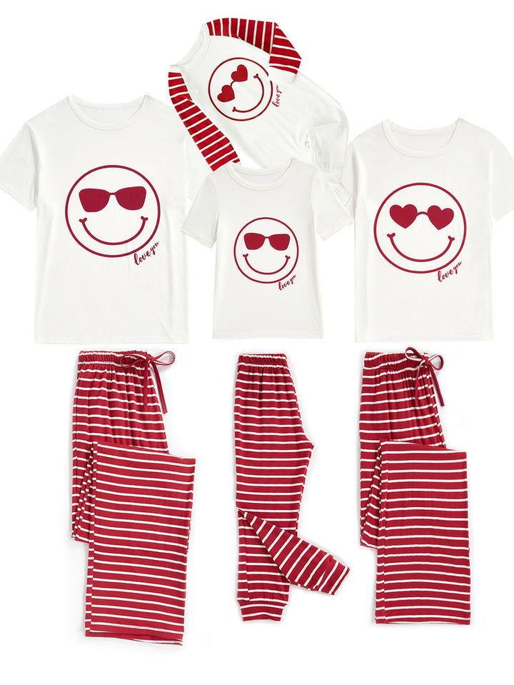 MOSSRIVER Family Pjs Matching Sets Short Sleeve Graphic Tops Holiday Shirts Cute Pajamas Pants Set Vacation Summer Outfits