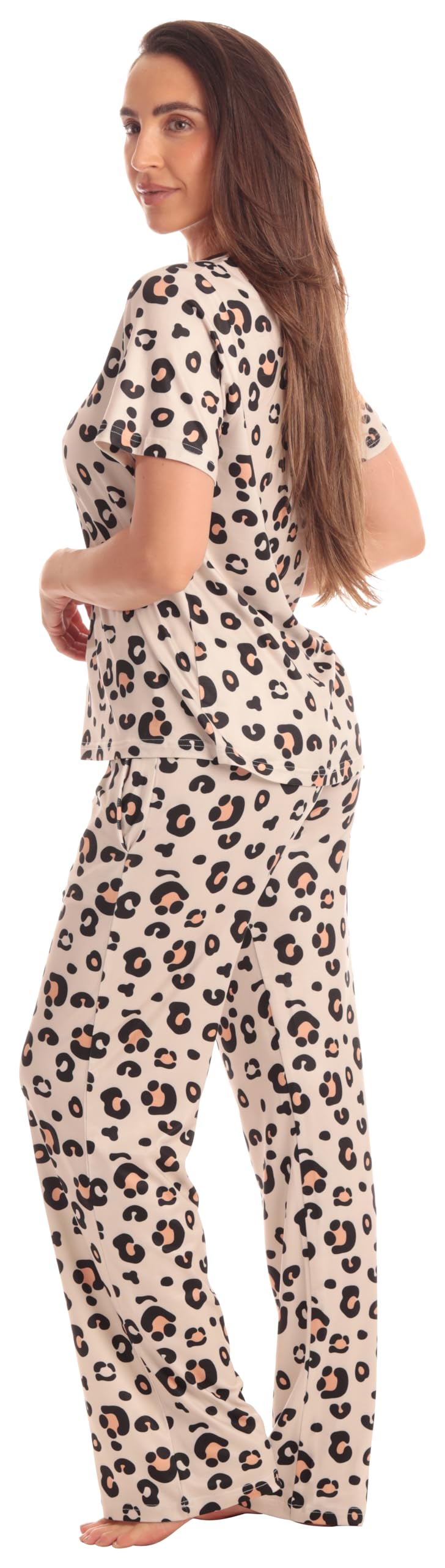 Just Love Women's Pajama Set, Soft Stretch Short Sleeve Crew Neck Top and PJ Pants with Two Pockets WEBE CLOTHING