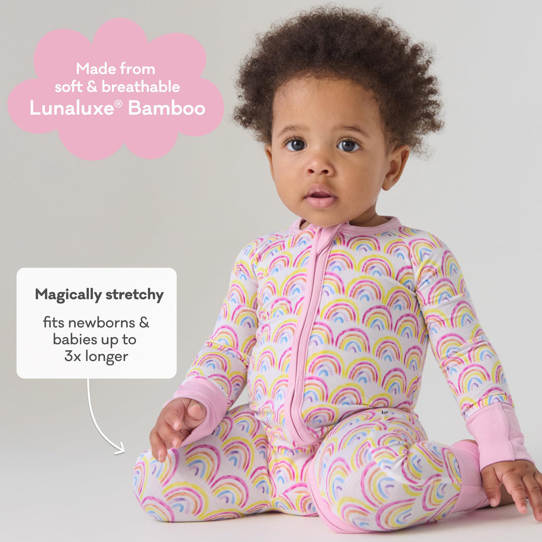 Little Sleepies Pajamas for Baby Boys & Girls, Viscose from Bamboo Baby Pajamas, Snug Sleeper, 2-Way Zipper, Micropreemie