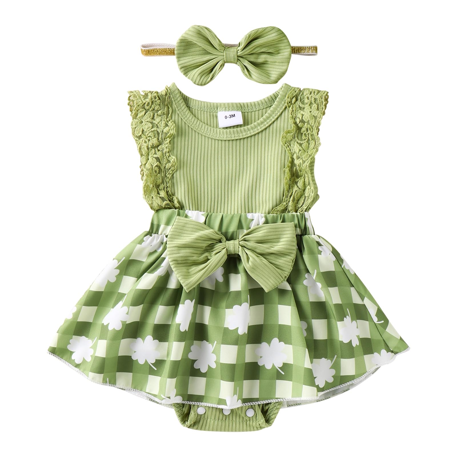 Baby Girl Clothes Newborn Romper Dress Infant Lace Ruffle Sleeveless Summer Outfits with Headband 0-12 Months WEBE CLOTHING