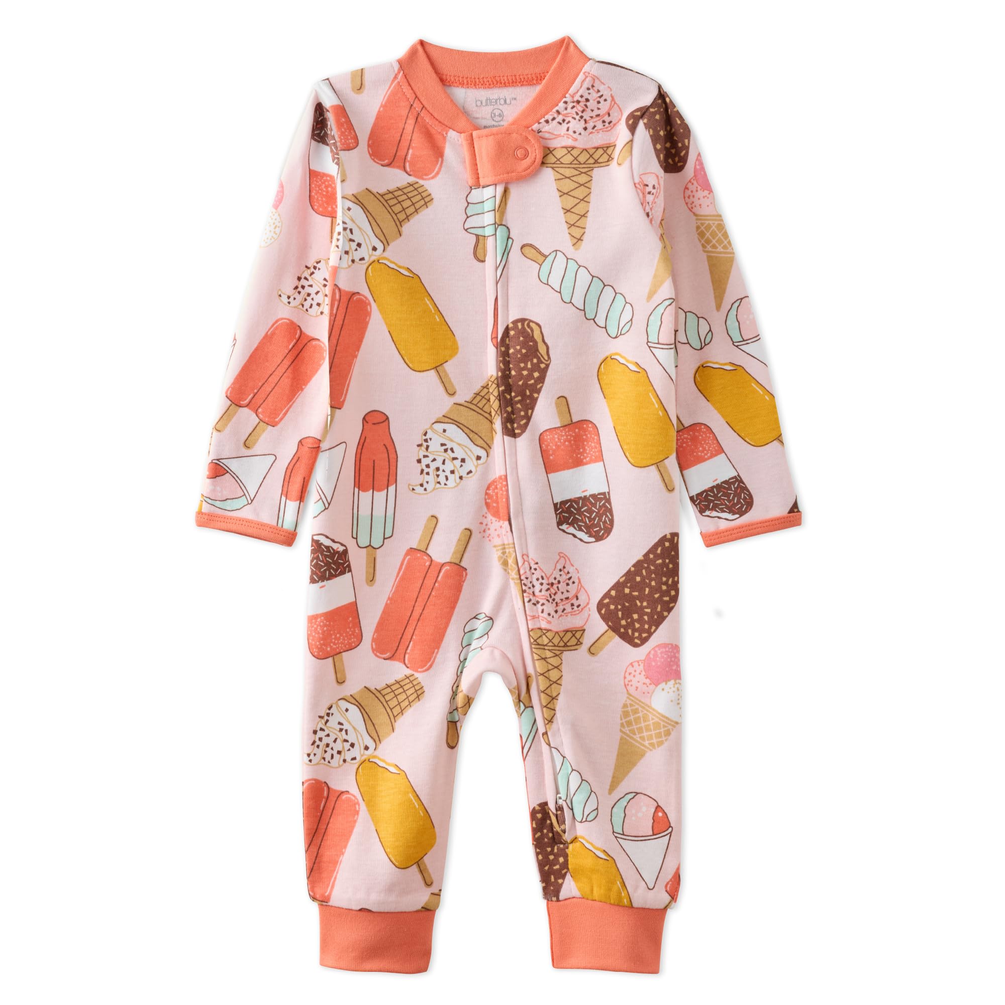 Butterblu Shadow Sleep & Play Baby Pajamas 100% Organic Cotton Two Way Zipper Sleeper Pajamas for Baby Boys & Girls