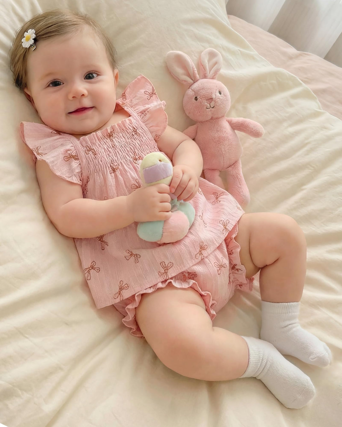 Jecson Newborn Baby Girl Summer Clothes Infant Girl Outfits Sleeveless Ruffle Top and Bloomers Shorts Set 0 3 6 12 Month WEBE CLOTHING