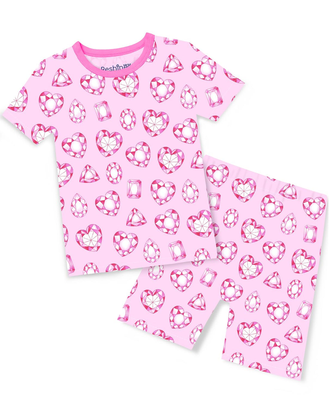 babee Reshinee Bamboo Viscose Toddler Unicorn Mermaid Girls Kids Pajamas Short Sleeve Summer Cool Snug fit Pjs, 2pcs