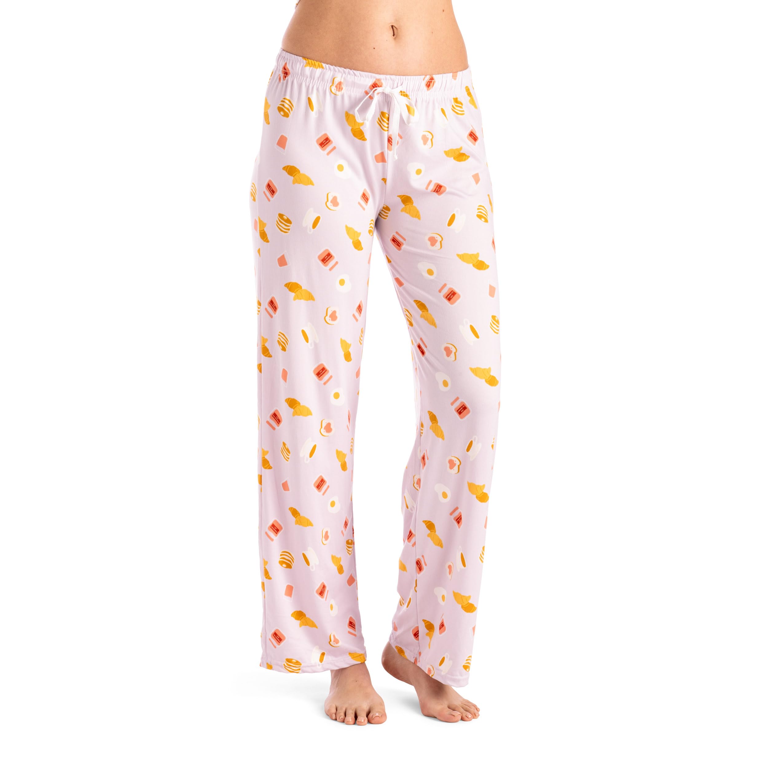 Hello Mello Signature Lounge Pants Womens Soft Pajama Bottoms Elastic Waistband Drawstring Tie