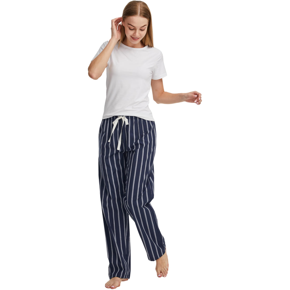 CYZ Women's 100% Cotton Woven Poplin Sleep Pajama Pants