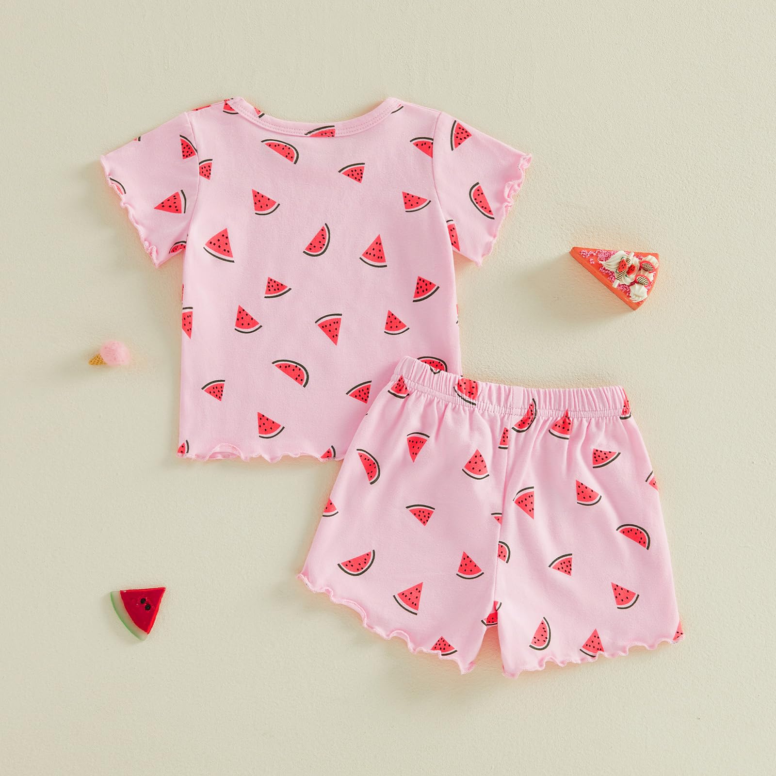 Kupretty Toddler Baby Girl Clothes Cute Comfy Summer Outfits Set Ruffled Shirts + Shorts 12 18 24 Months 2T 3T WEBE CLOTHING