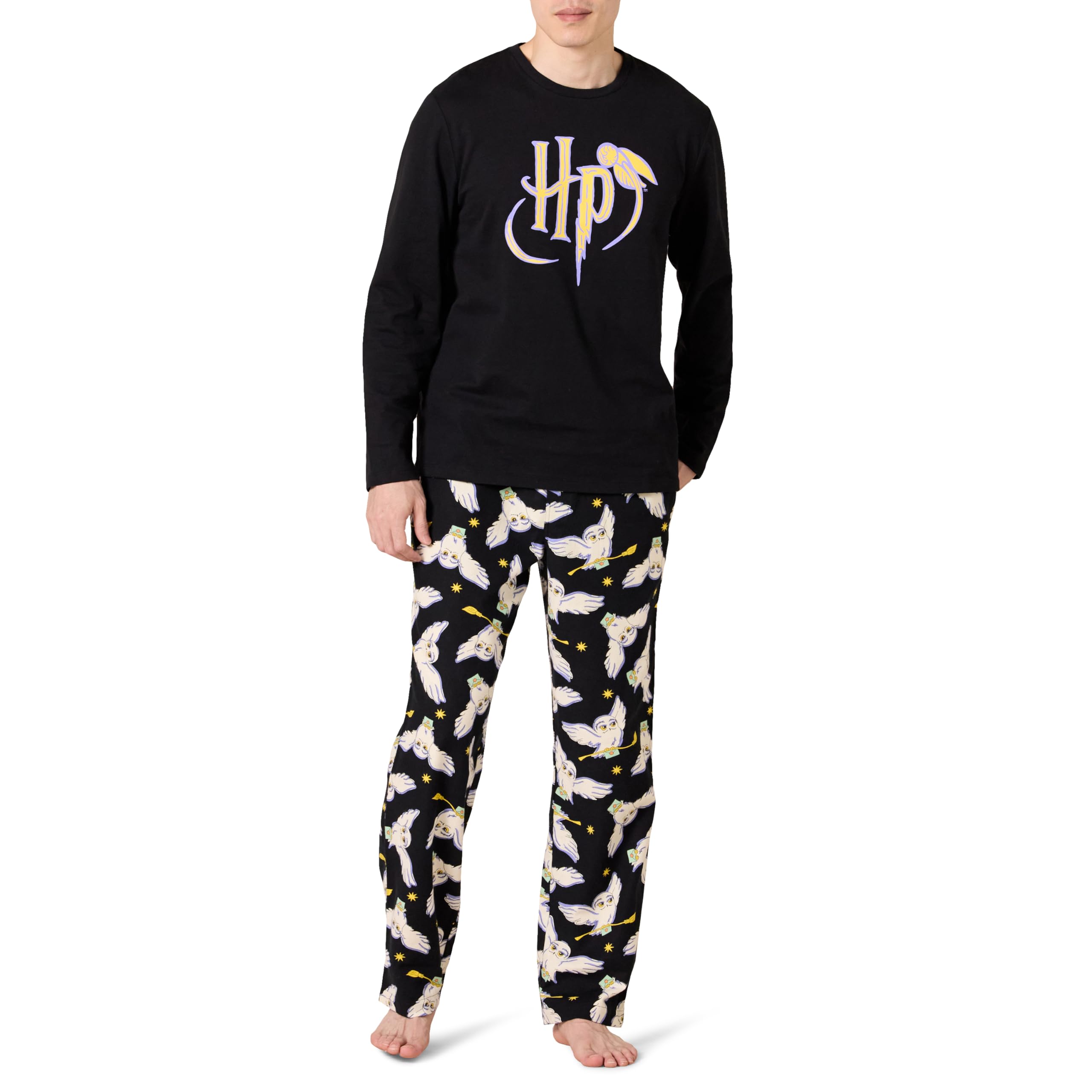 Amazon Essentials Men's Flannel Pant and Long-Sleeve T-Shirt Pajama Set