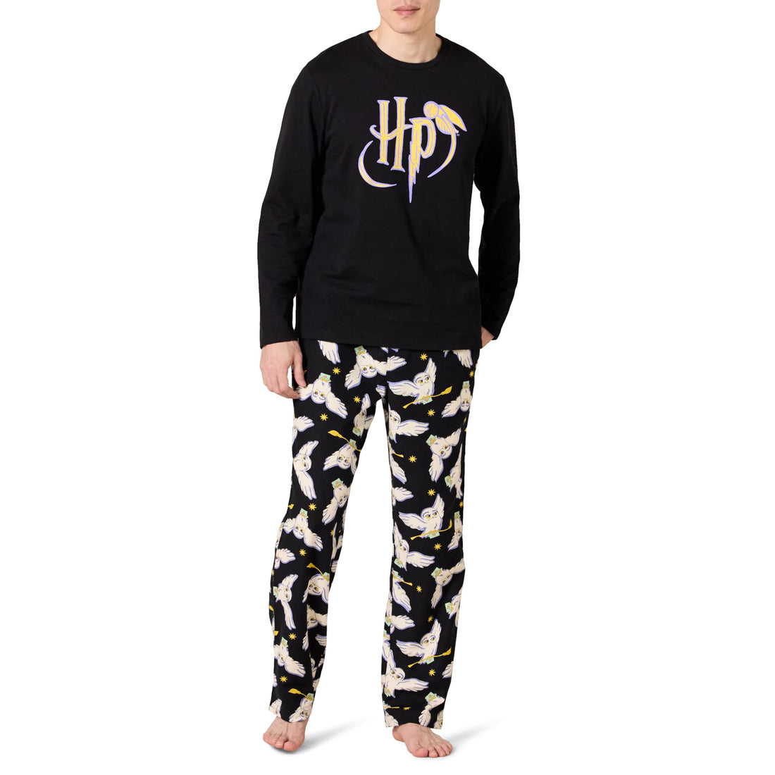 Amazon Essentials Men's Flannel Pant and Long-Sleeve T-Shirt Pajama Set