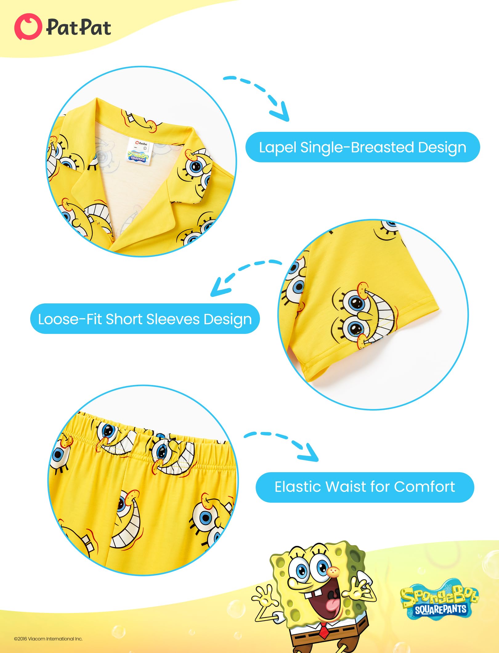 Paw Patrol Garfield SpongeBob Family Matching Classic Short Sleeve Cartoon Graphic Pajama Family Outfit