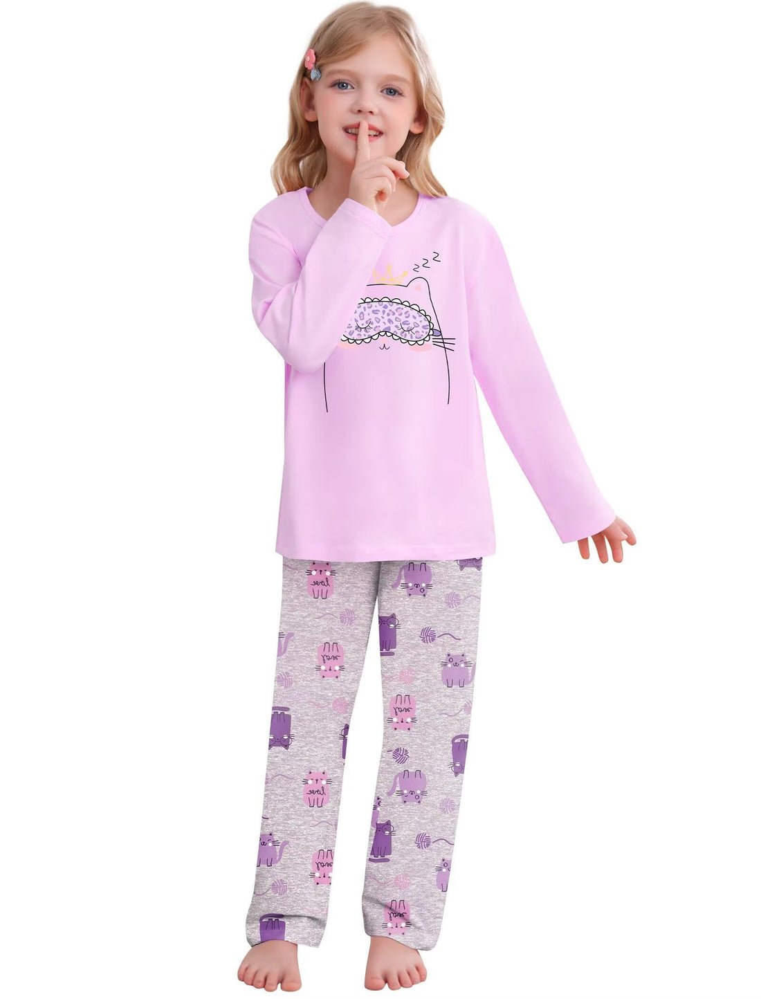 SWOMOG Girls Pajama Set Short Sleeve Tops & Ruffled Shorts with Pocket 2 Piece Summer Pajamas for Kids Size 6-15