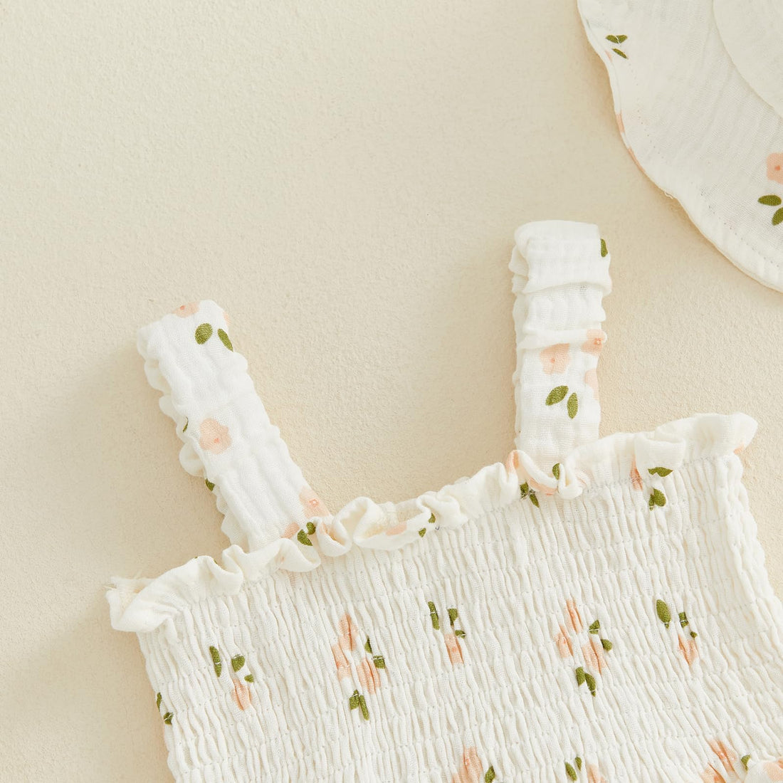Mubineo Baby Girl Clothes Summer Dress Cotton Linen Romper Sleeveless Smocked Rompers Sun Dress Hat Skirt Boho Outfits WEBE CLOTHING