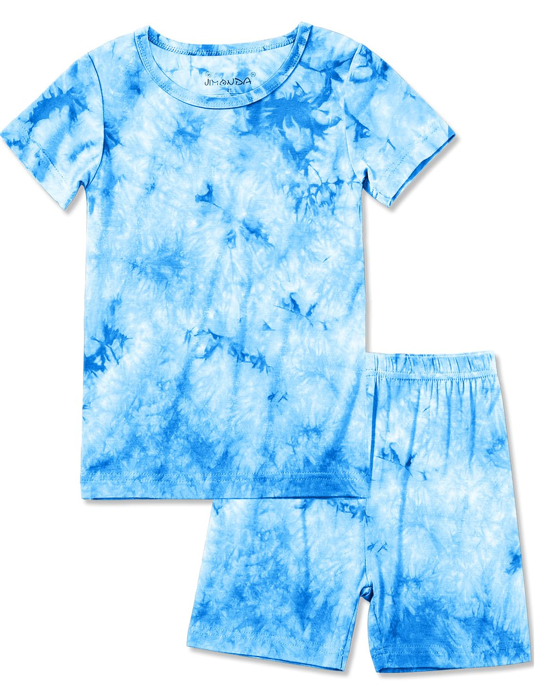 Jimonda Baby/Toddler Soft Sleepwear Short sleeve Kids Cool Pajama Outdoor 2-Piece Shirt&Shorts Casual sets Tie Dye PJ