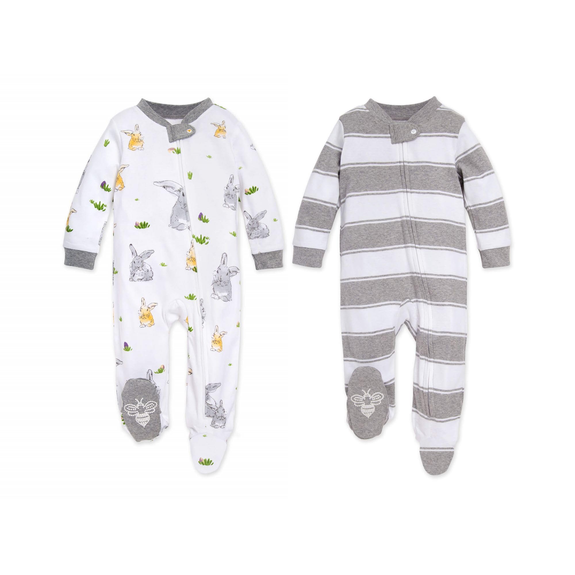 Burt's Bees Baby Organic Cotton Sleep and Play Footed Pajamas for Boys