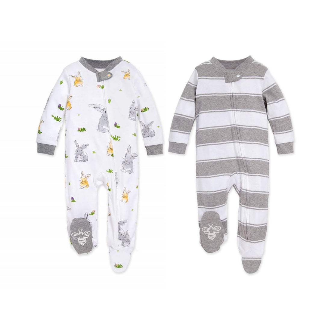 Burt's Bees Baby Organic Cotton Sleep and Play Footed Pajamas for Boys