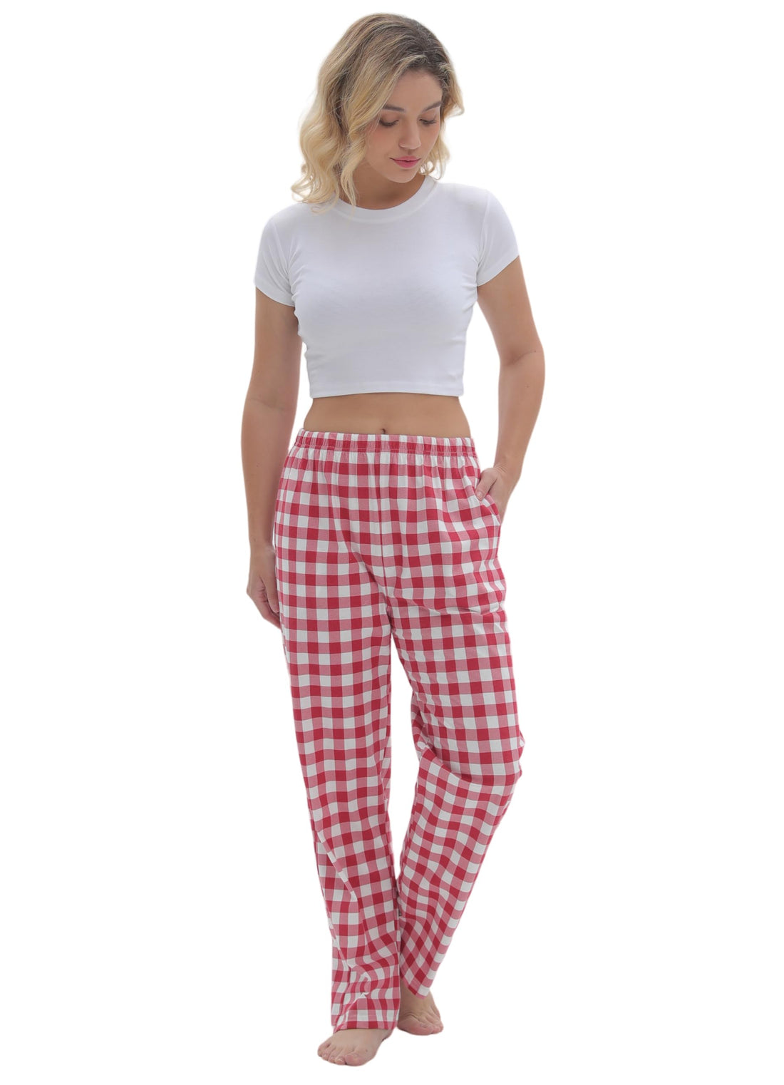 SAMGU Women's Pajama Pants, Soft Cotton Sleep Lounge Pants, Comfy Homewear pjs, Elatic Waist Pajama Bottom Pants for Women