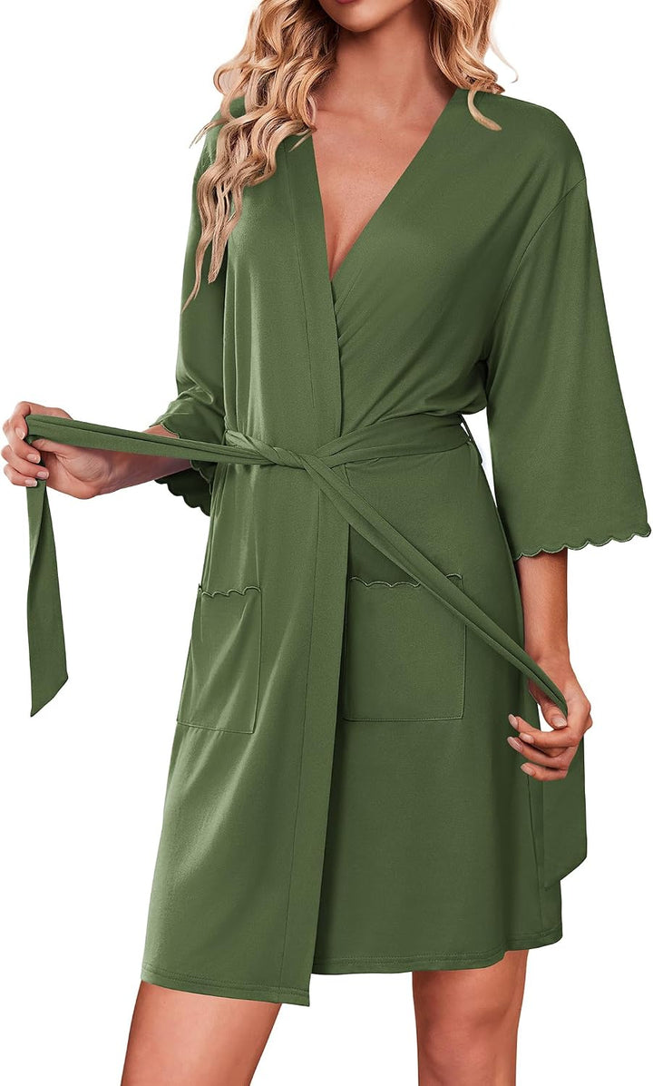 Ekouaer Solid Color Nightgown Causal Nightdress Women Comfy Short Sleeves Night wear WEBE CLOTHING
