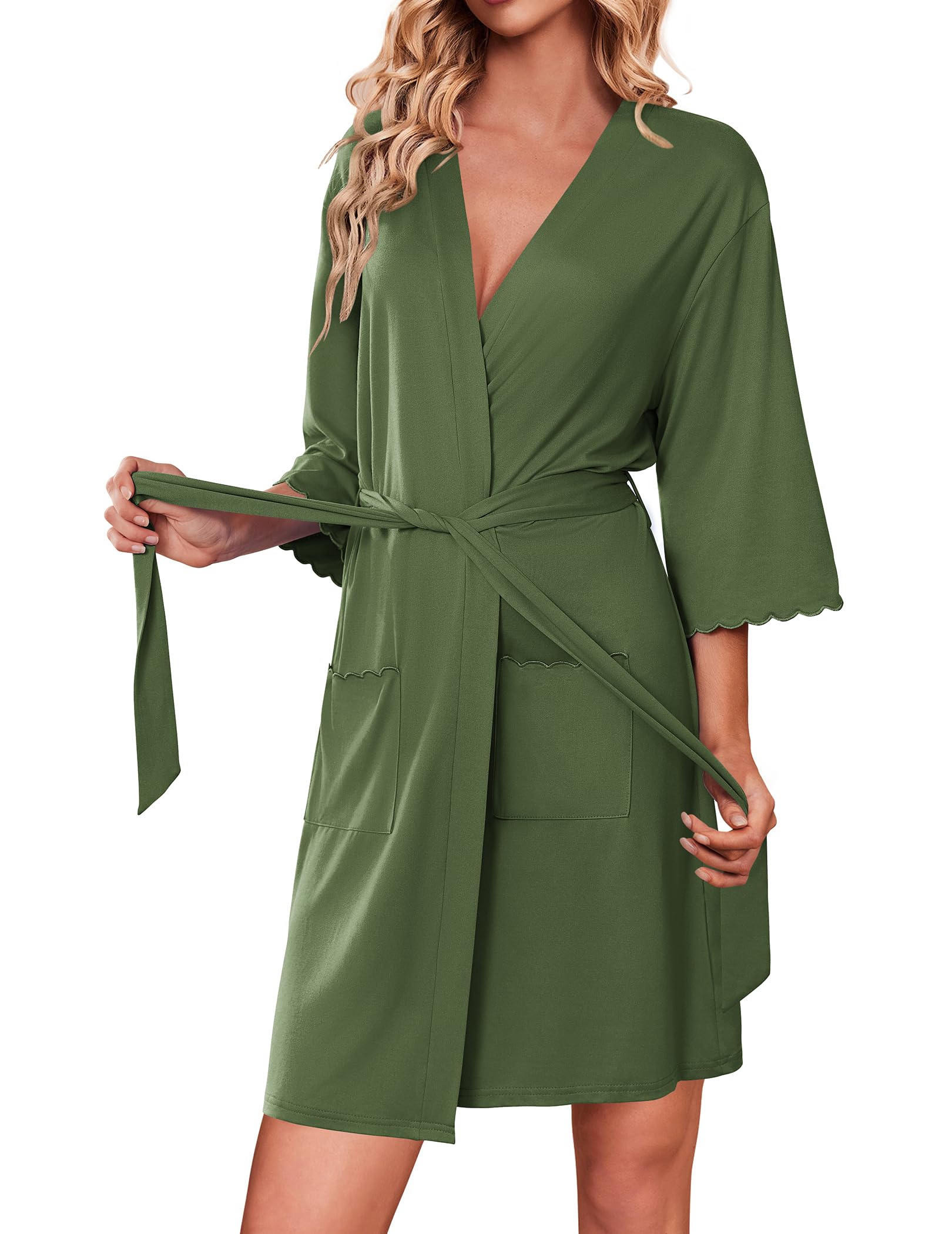 Ekouaer Solid Color Nightgown Causal Nightdress Women Comfy Short Sleeves Night wear WEBE CLOTHING