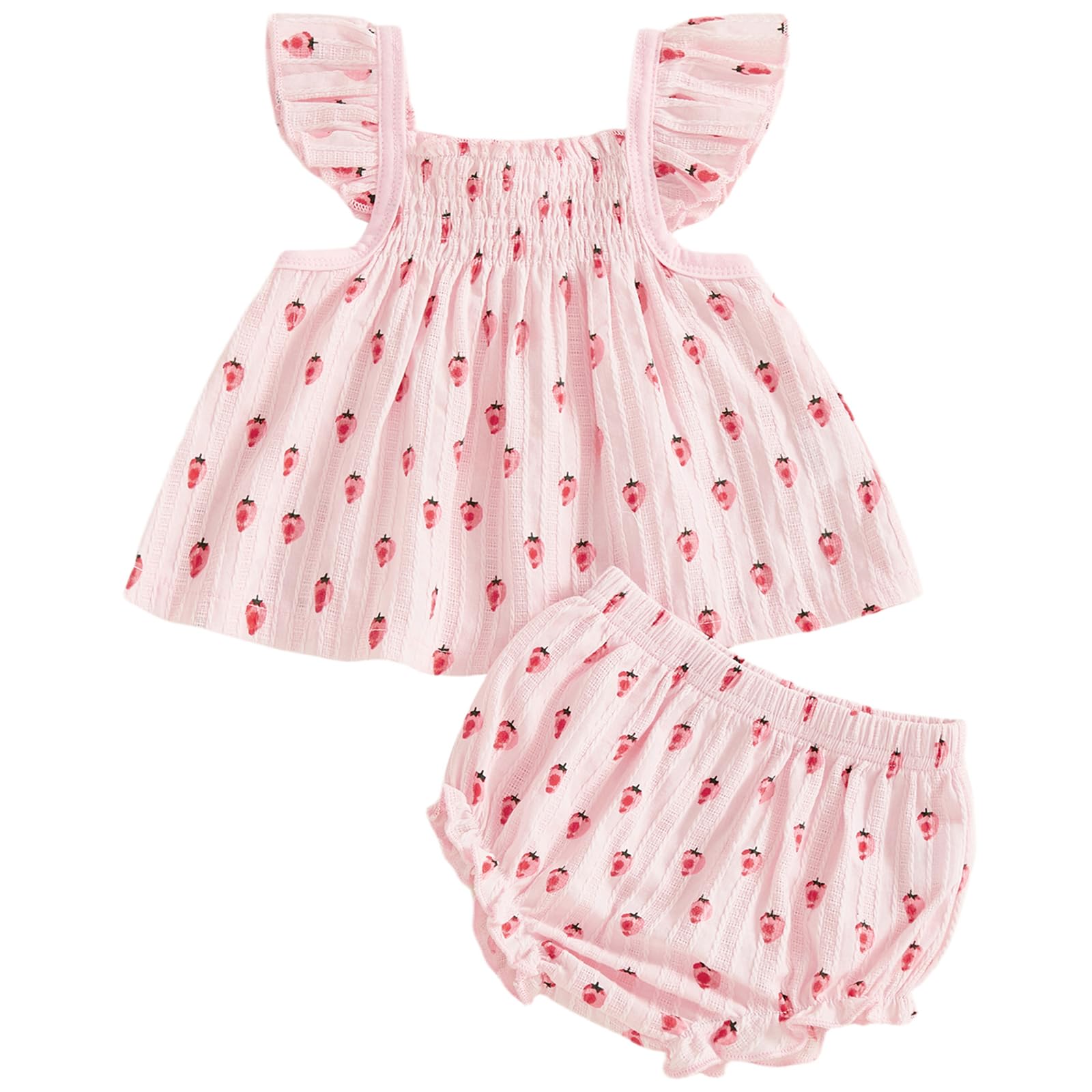 Mubineo Baby Girl Summer Clothes Cute Ruffle Tops Dress Shorts Outfits Set Infant Toddler Shirt Bloomers Princess Outfit WEBE CLOTHING