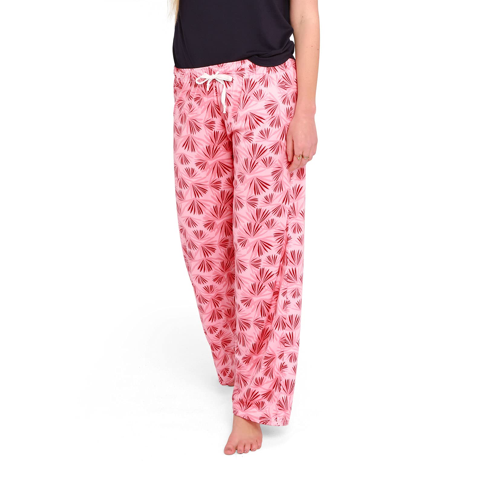 Hello Mello Signature Lounge Pants Womens Soft Pajama Bottoms Elastic Waistband Drawstring Tie