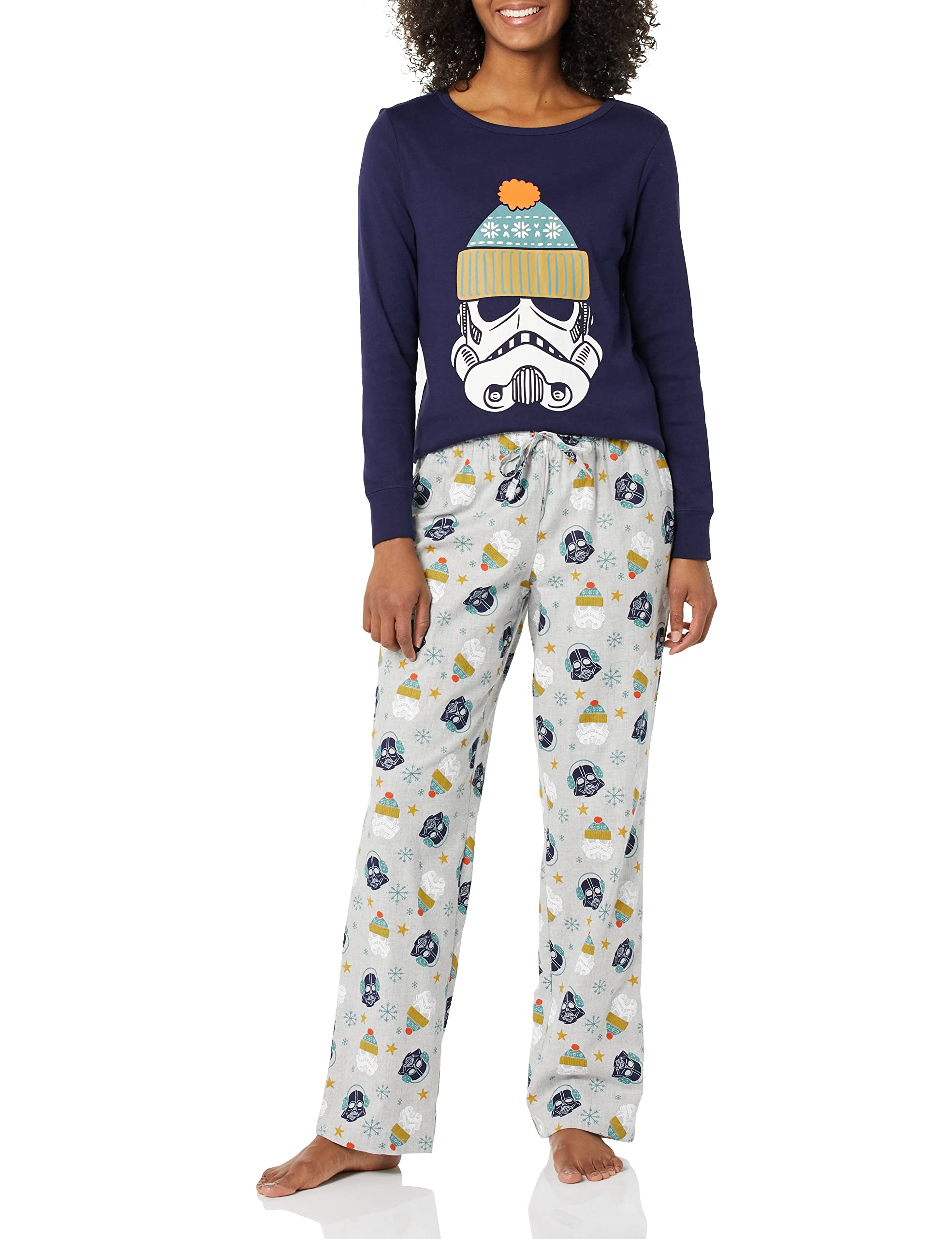 Amazon Essentials Disney | Marvel | Star Wars Women's Flannel Pajama Sleep Sets WEBE CLOTHING