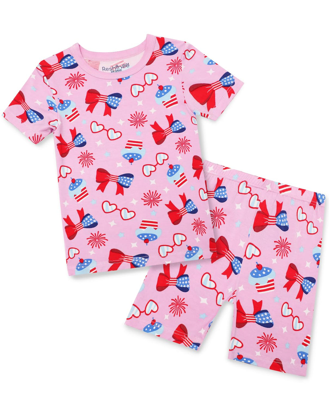 babee Reshinee Bamboo Viscose Toddler Unicorn Mermaid Girls Kids Pajamas Short Sleeve Summer Cool Snug fit Pjs, 2pcs