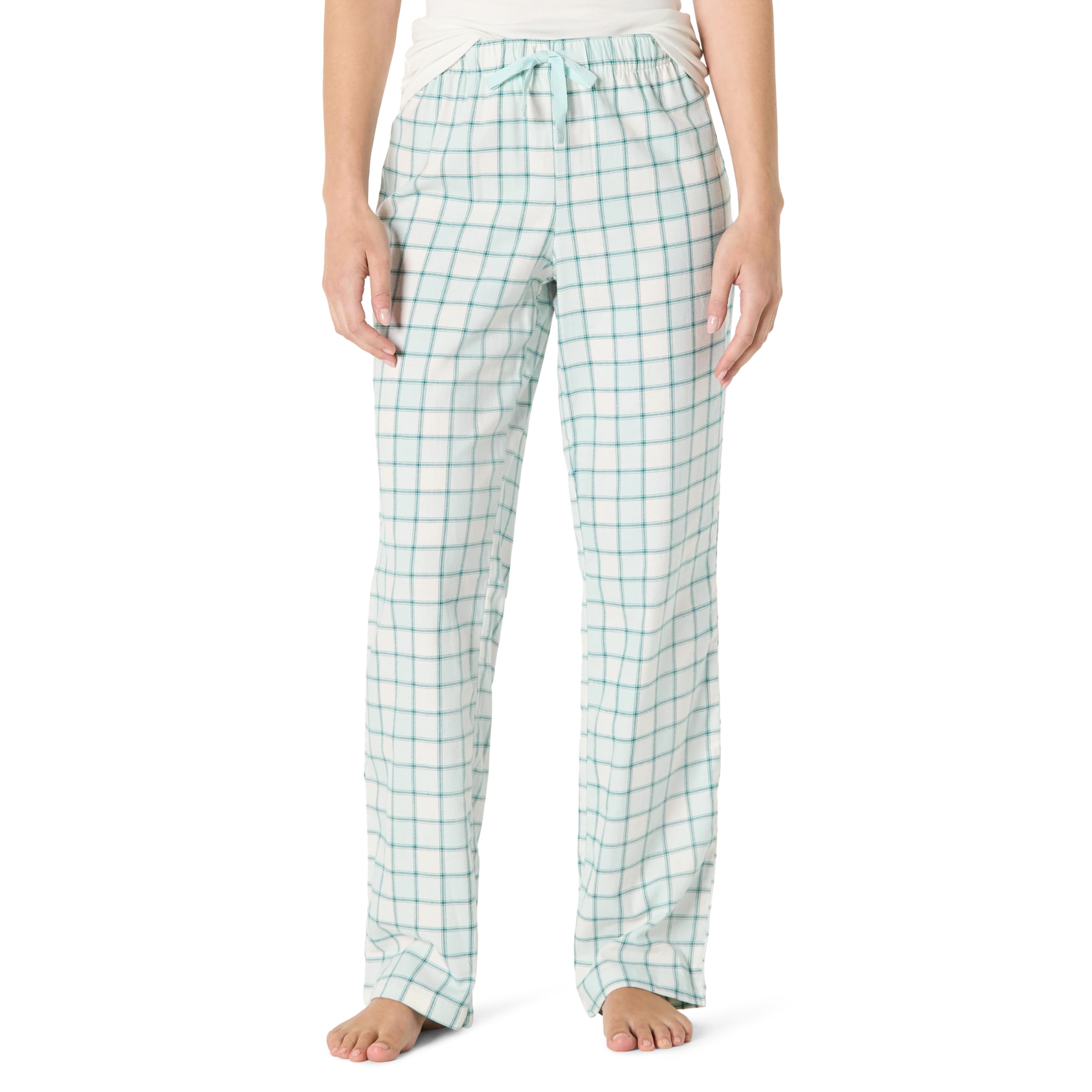 Amazon Essentials Women's Relaxed-Fit Brushed Flannel Pajama Sleep Pant with Drawstring