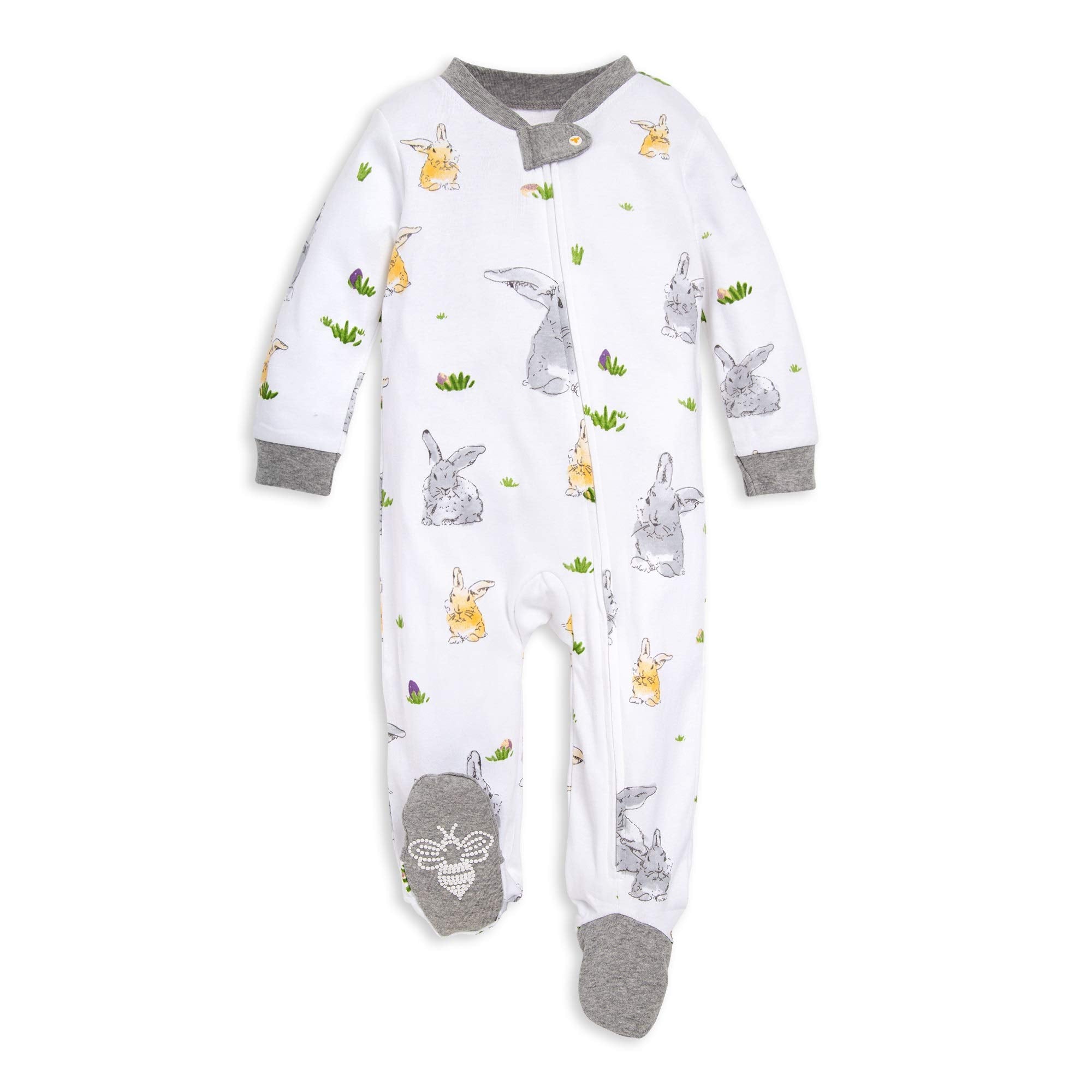 Burt's Bees Baby Organic Cotton Sleep and Play Footed Pajamas for Boys