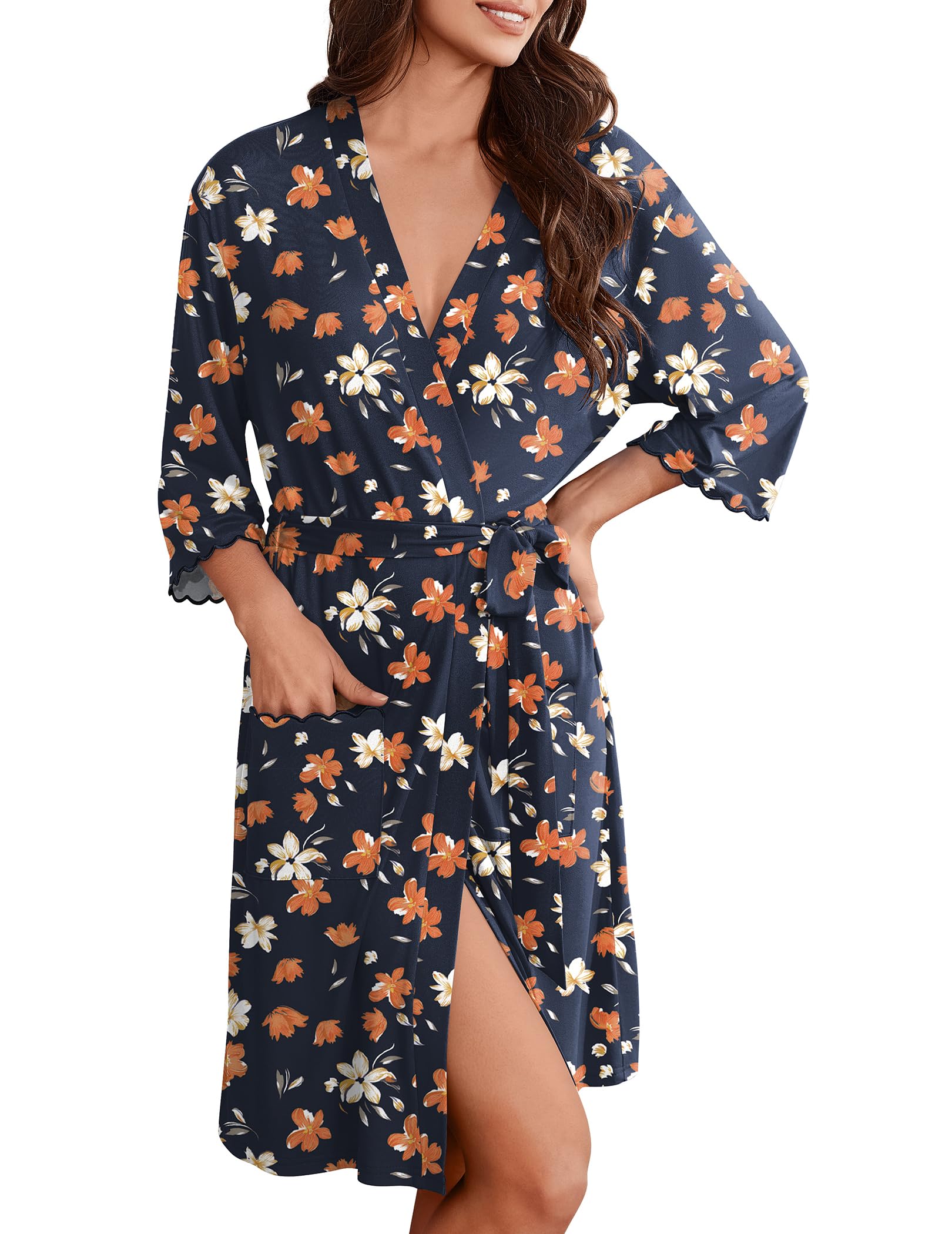 Ekouaer Solid Color Nightgown Causal Nightdress Women Comfy Short Sleeves Night wear WEBE CLOTHING