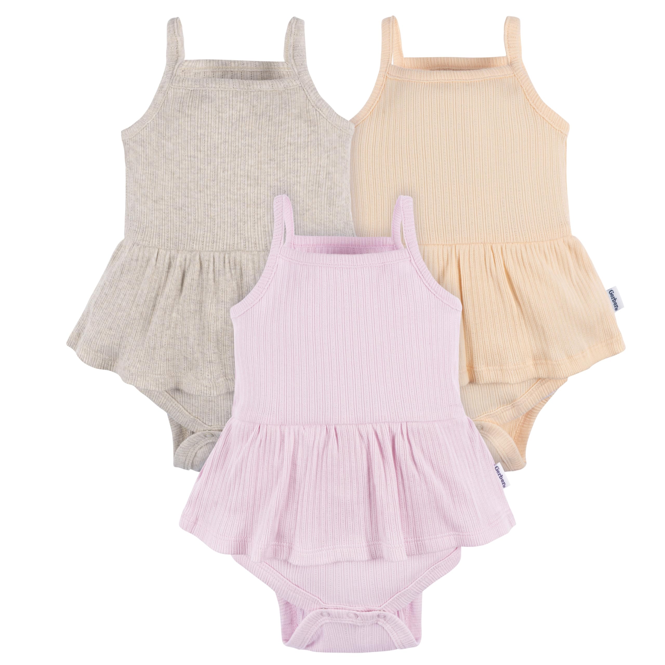 Gerber Baby Girls Multi-Pack Sleeveless Onesies Bodysuit WEBE CLOTHING