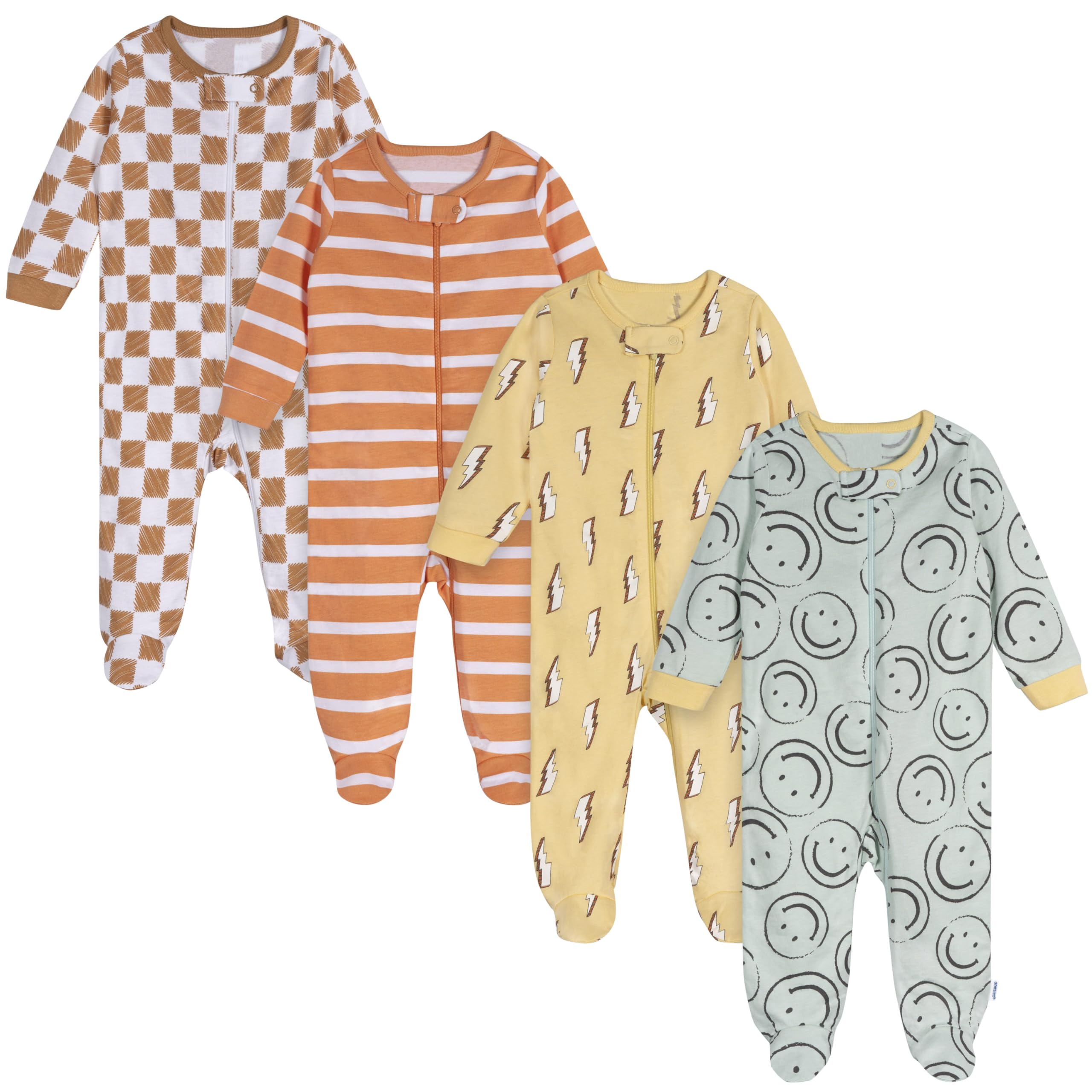Onesies Brand Baby Boys 4-Pack Sleep 'N Play Footies
