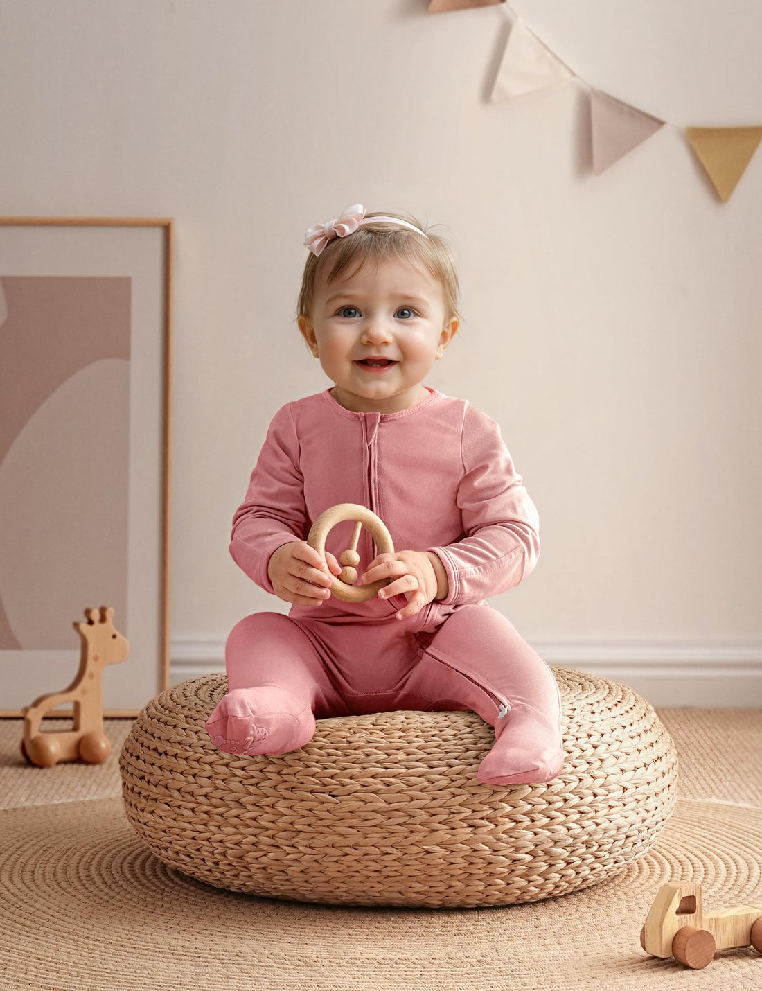 Yoofoss Rayon Made From Bamboo Baby Pajamas 3pcs Newborn Sleepers For Boy Girl Clothes, 0-3 3-6 6-9 Months Footed Pjs