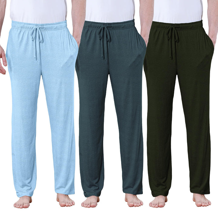 DITOK Men's Lightweight Pajama Pants Soft Lounge Sleep Joggers Adjustable Drawstring & Pockets All-Season Sleepwear