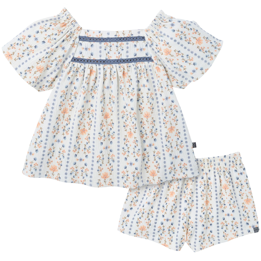 Modern Moments by Gerber Baby Girls' 2-piece Gauze Top & Short Set WEBE CLOTHING