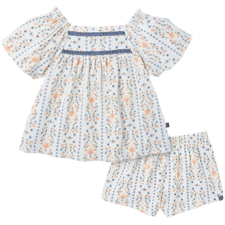 Modern Moments by Gerber Baby Girls' 2-piece Gauze Top & Short Set WEBE CLOTHING
