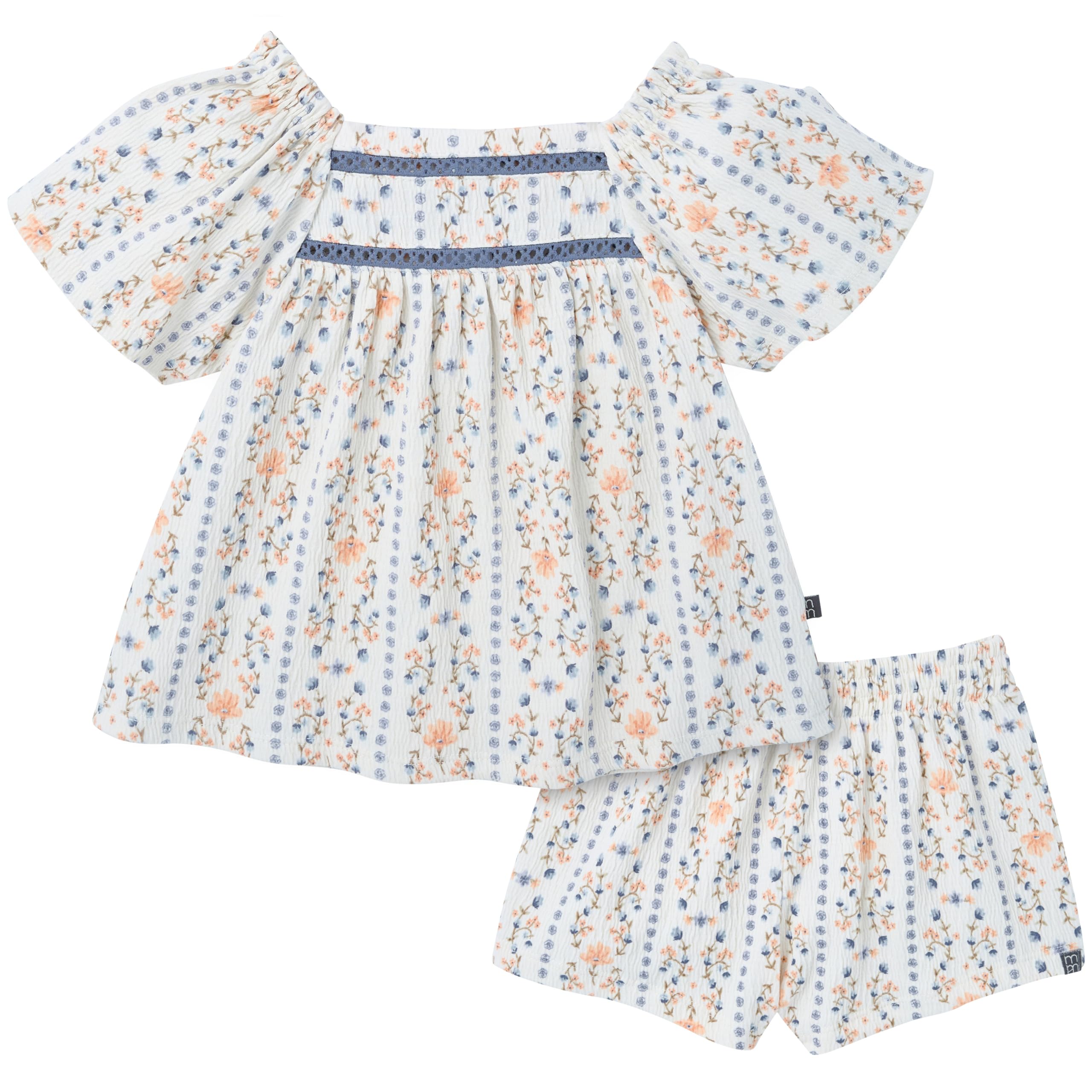 Modern Moments by Gerber Baby Girls' 2-piece Gauze Top & Short Set WEBE CLOTHING