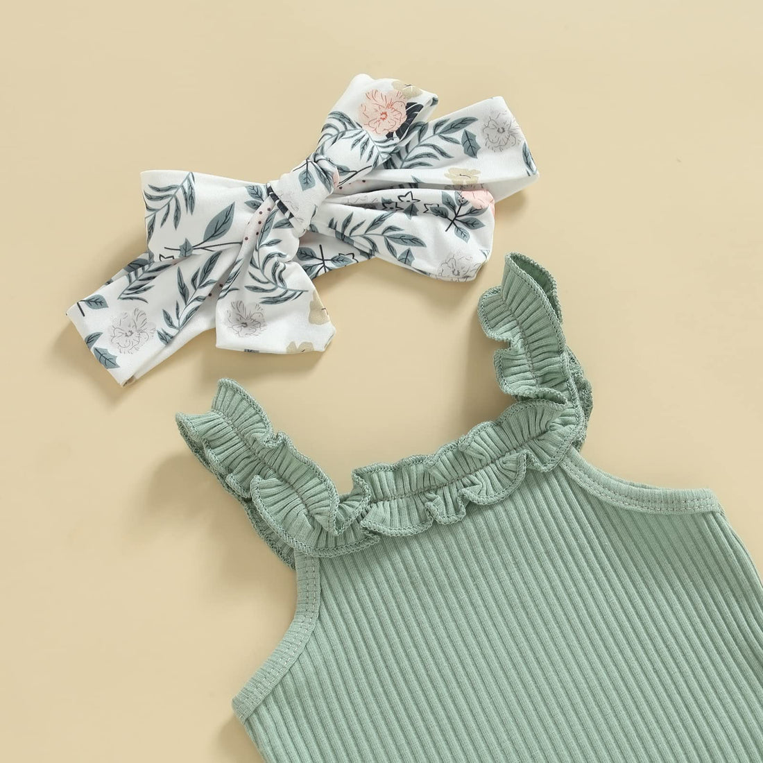 Newborn Baby Girl Summer Clothes Boho Infant Sleeveless Romper Bodysuit Shorts Headband 3Pcs Outfits WEBE CLOTHING
