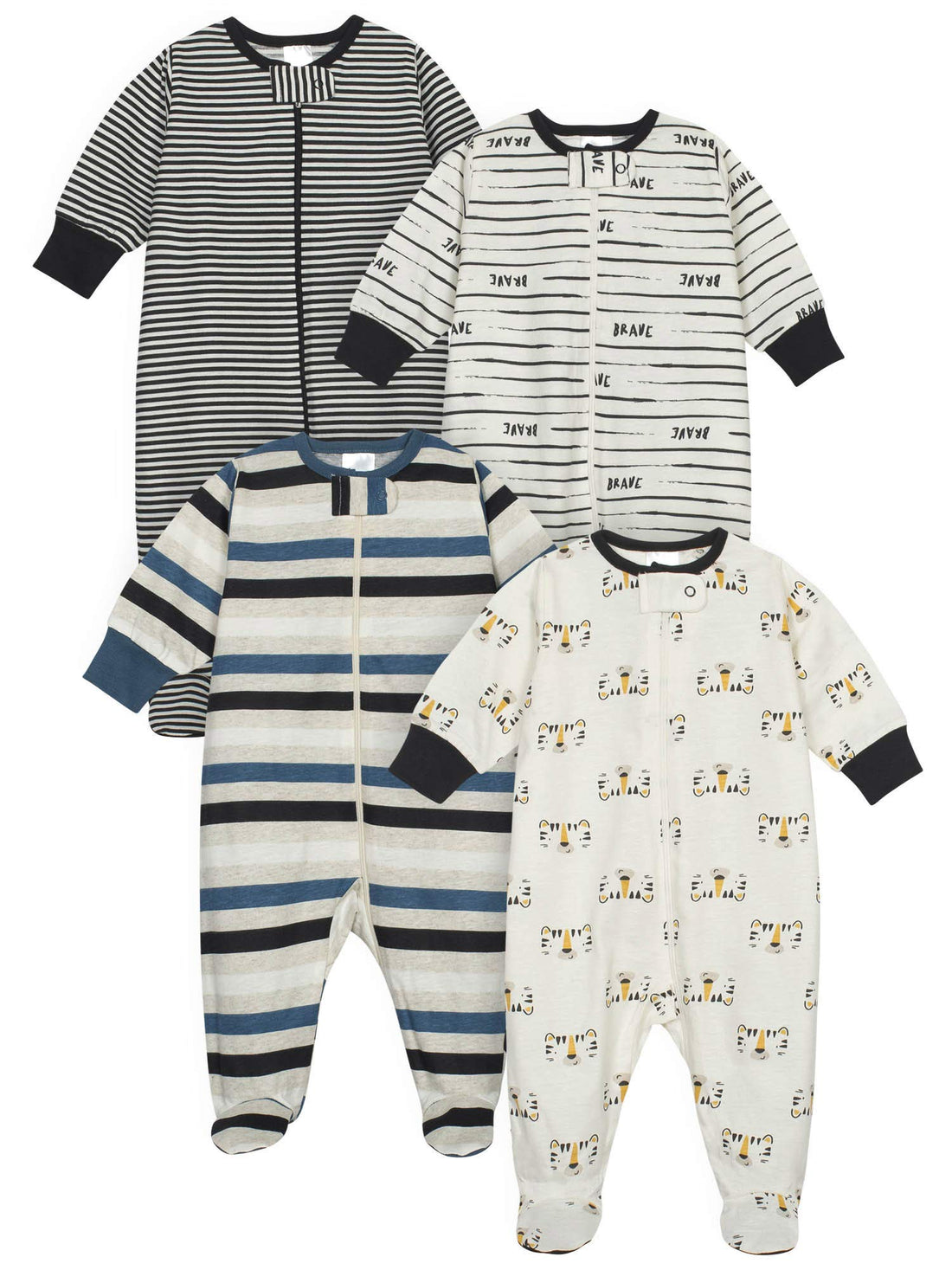 Onesies Brand Baby Boys 4-Pack Sleep 'N Play Footies