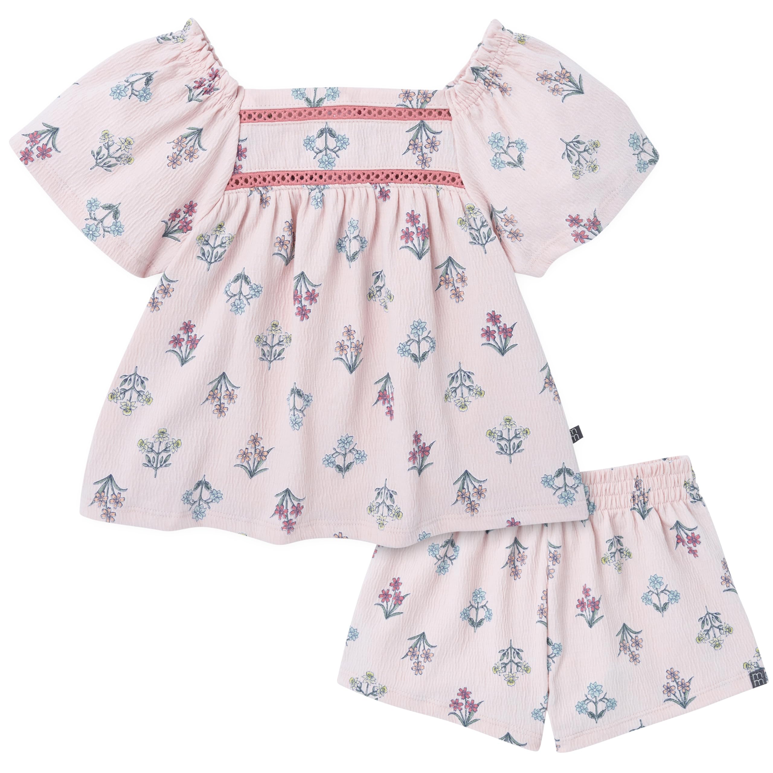 Modern Moments by Gerber Baby Girls' 2-piece Gauze Top & Short Set WEBE CLOTHING