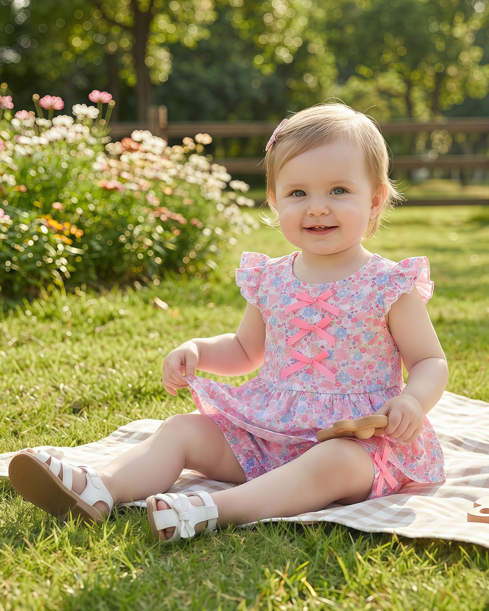 Jecson Toddler Baby Girl Summer Clothes Cotton Ruffled Sleeve Shirt Tops and Shorts Set Outfits 12Months-4T WEBE CLOTHING