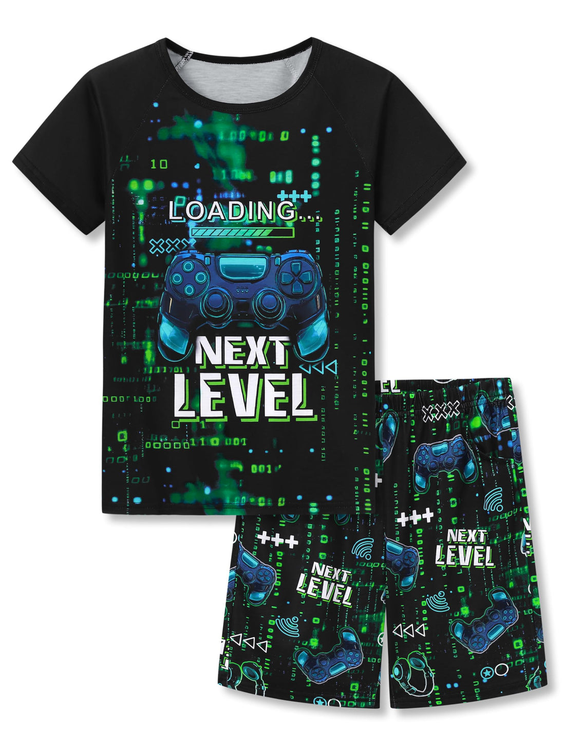 Tebbis Pajamas For Boys Fun Baseball Navy Blue Short Sleeves 2-Piece PJs Set Kid Comfy Sleepwear Size 6-18