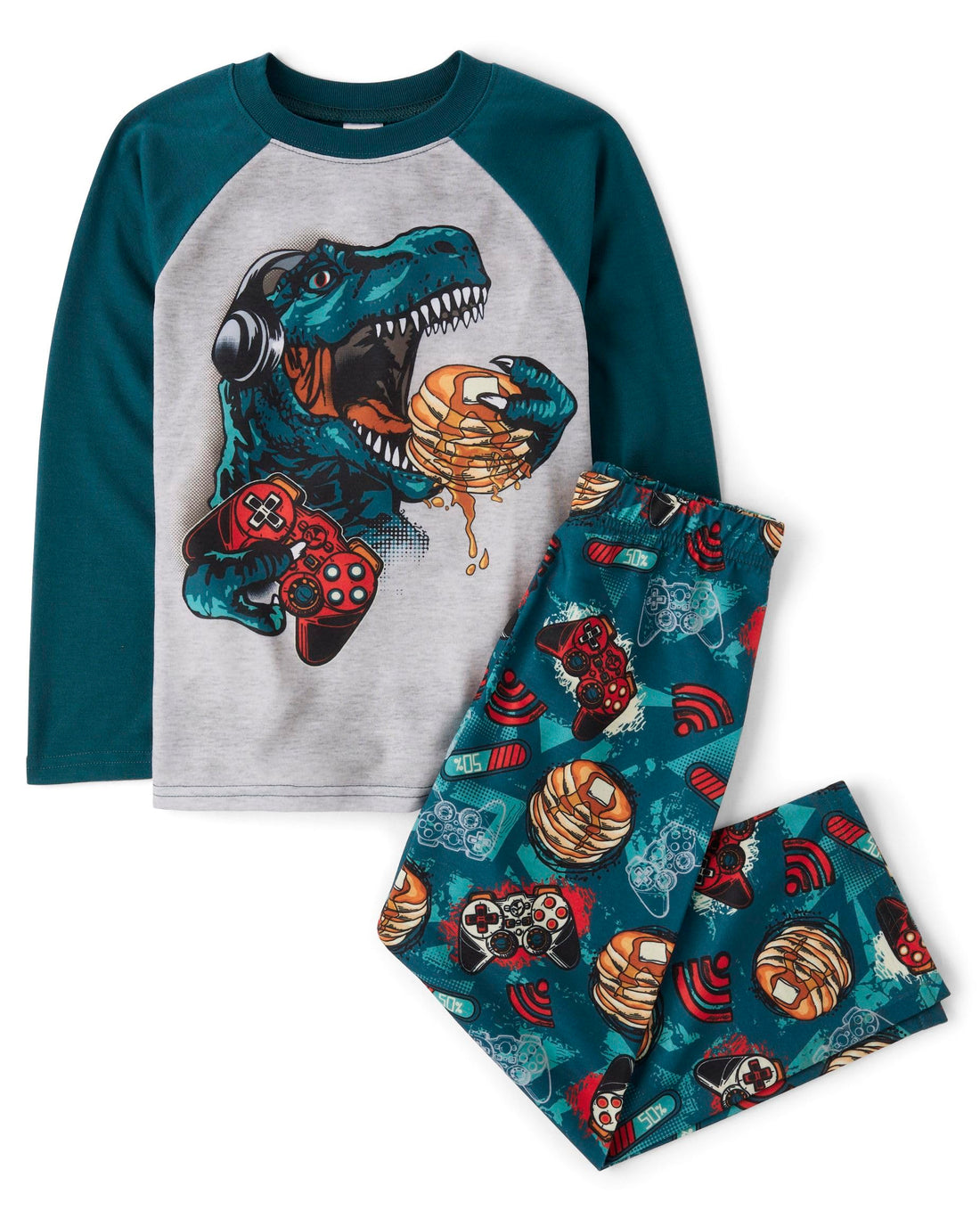 The Children's Place boys Long Sleeve Top and Pants 2 Piece Pajama Set