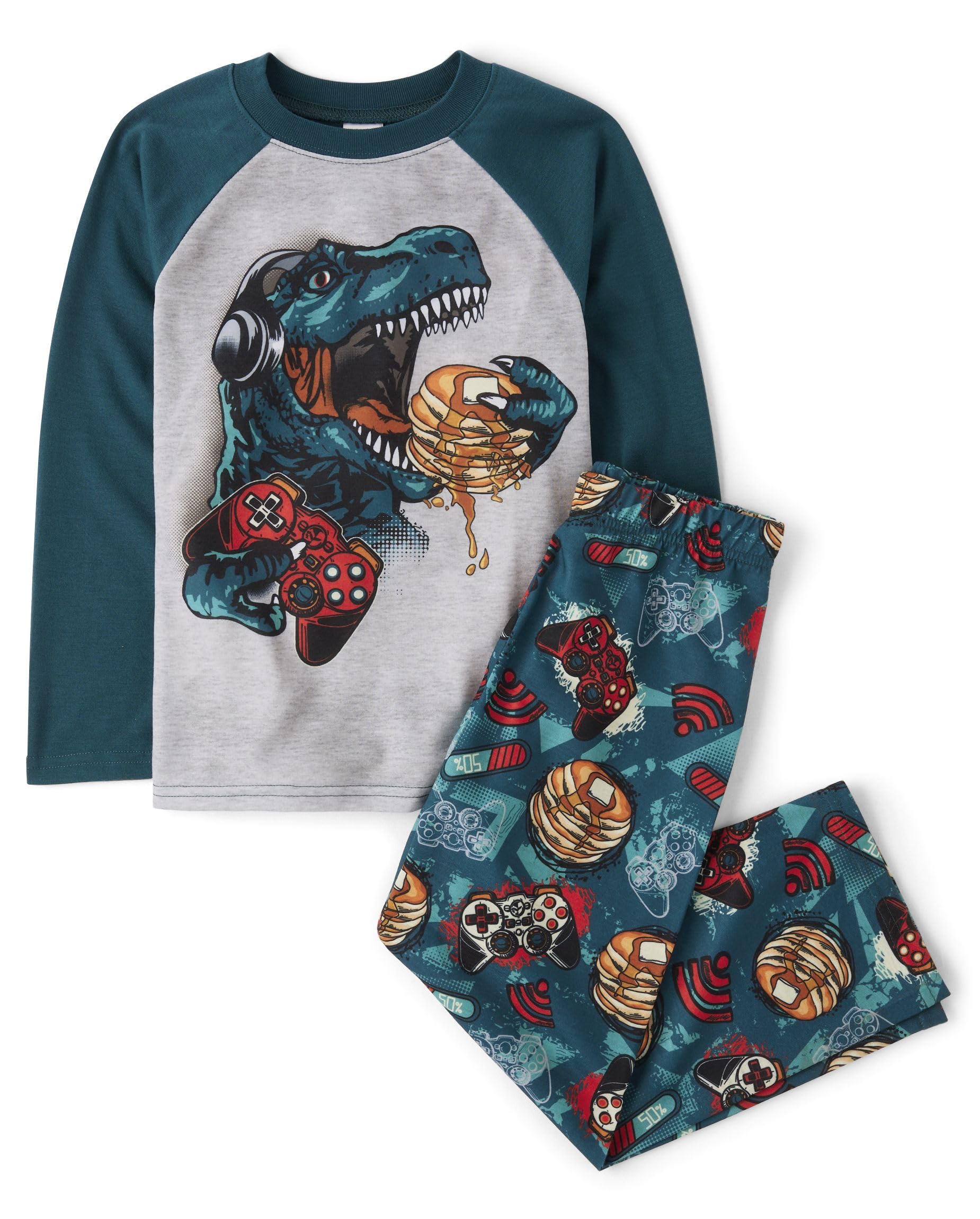 The Children's Place boys Long Sleeve Top and Pants 2 Piece Pajama Set