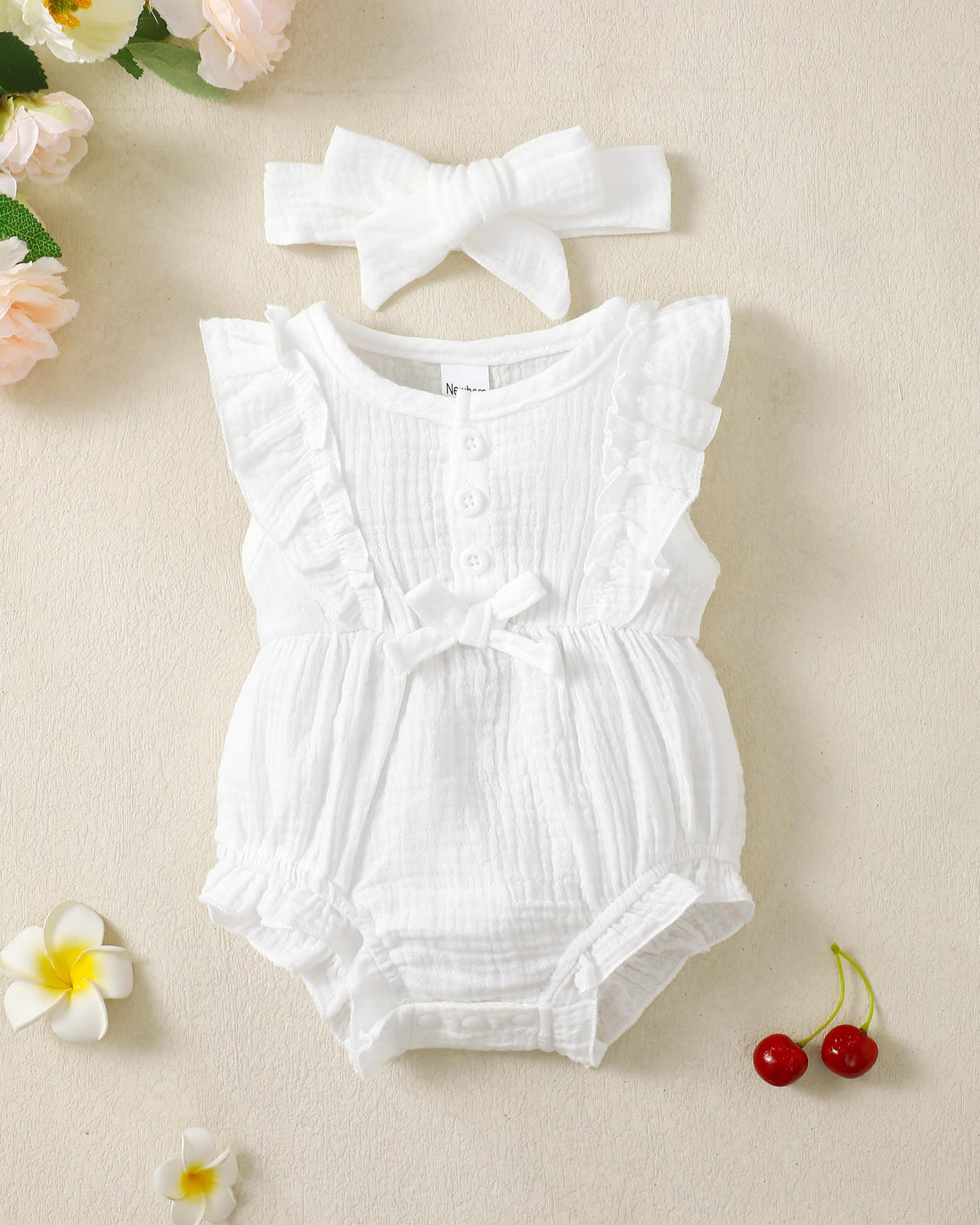 Renotemy Newborn Infant Baby Girl Clothes Rompers Summer Jumpsuits Short Sleeve Romper Infant Baby Clothes Girl WEBE CLOTHING