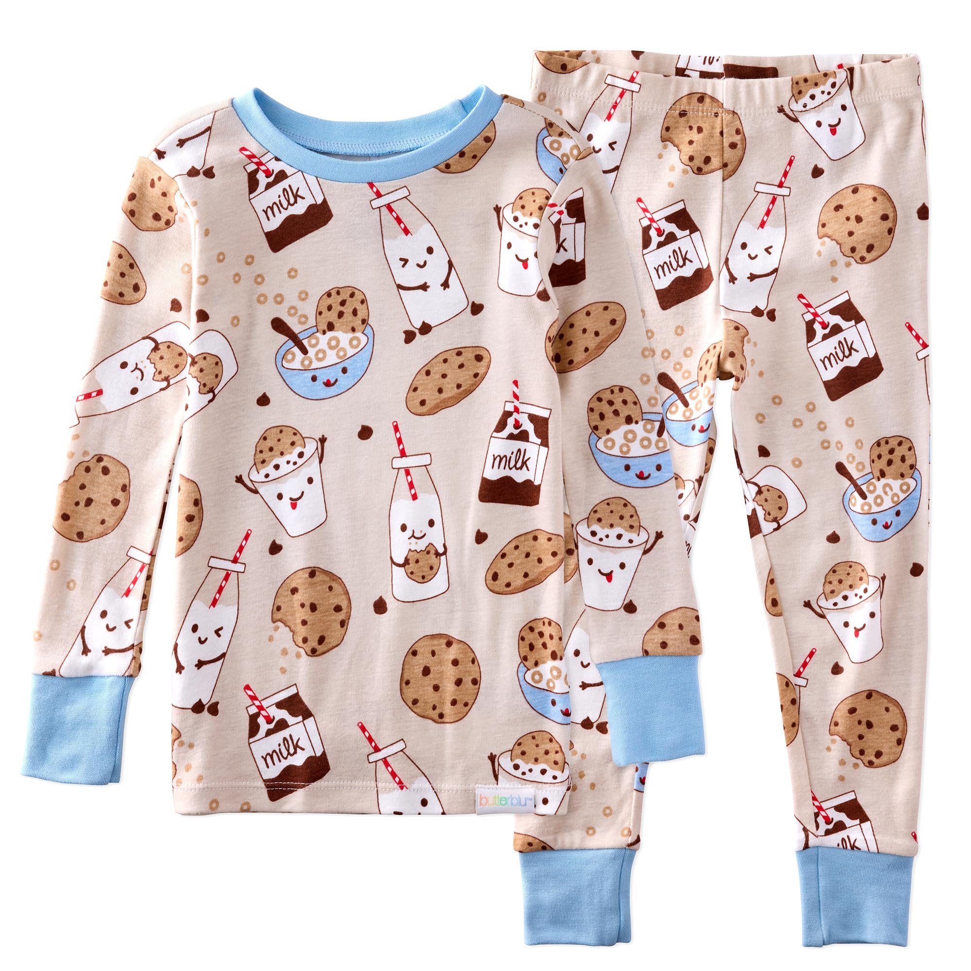 Butterblu Zen Snug-fit 2-Piece Pajamas 100% Organic Cotton Long Sleeve for Boys & Girls