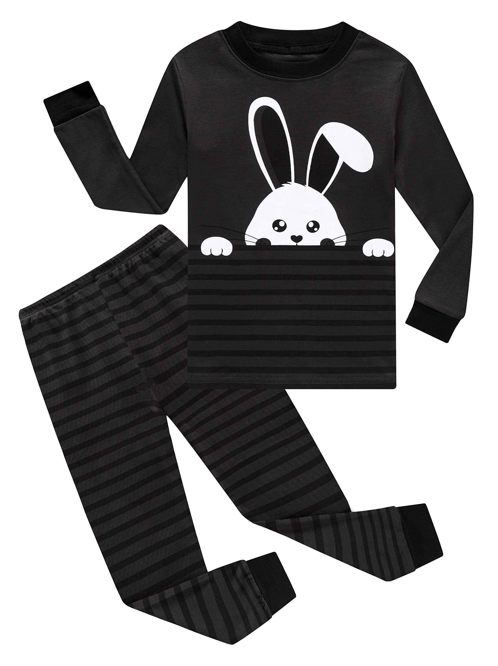 Family Feeling Kids & Toddler Boys Pajamas 2 Piece Pjs Set 100% Cotton Sleepwear