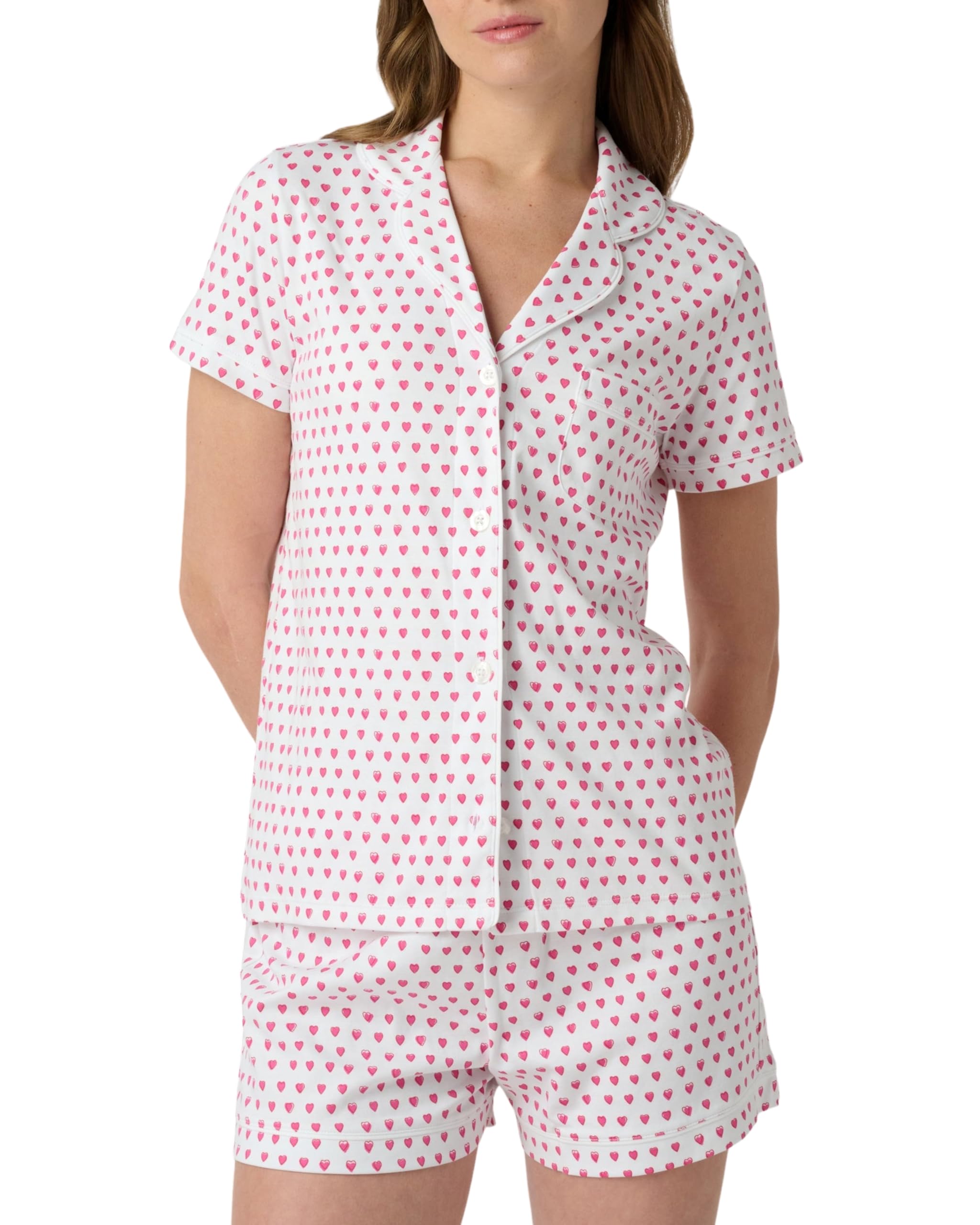 Women Y2k Pajamas Set Cute Preppy 2PCS Button Down Holiday Monkey Shorts Summer Outfit Beach Vacation Loungewear PJs WEBE CLOTHING