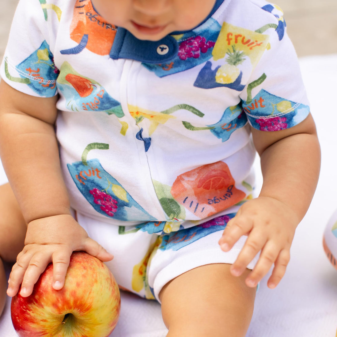 Burt's Bees Baby Short Sleeve Pajamas, Unisex One-Piece Sleeper Romper, 100% Organic Cotton Toddler Summer Clothes Outfit